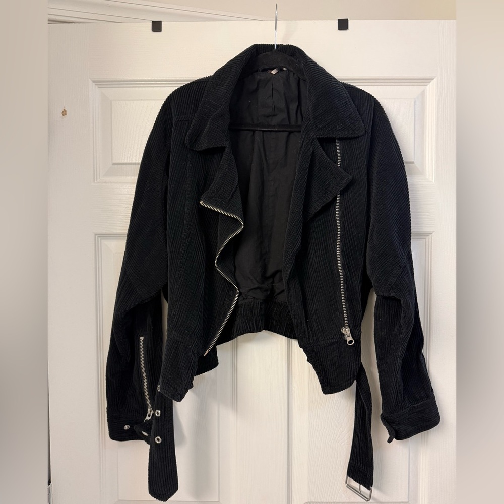 Free People Black Utility Jacket